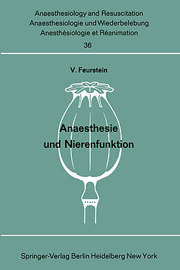 Kartonierter Einband Anaesthesie und Nierenfunktion von 