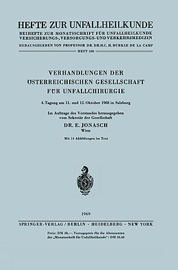 Kartonierter Einband Verhandlungen der Österreichischen Gesellschaft für Unfallchirurgie von 