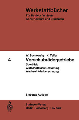 Kartonierter Einband Vorschubrädergetriebe von W. Suchowsky, K. Teller