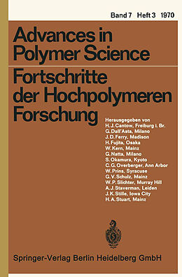 Couverture cartonnée Fortschritte der Hochpolymeren Forschung de H. -J. Cantow, G. V. Schulz, William P. Slichter
