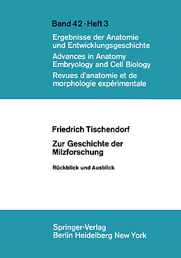 Kartonierter Einband Zur Geschichte der Milzforschung von F. Tischendorf
