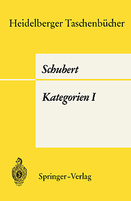 Kartonierter Einband Kategorien I von H. Schubert