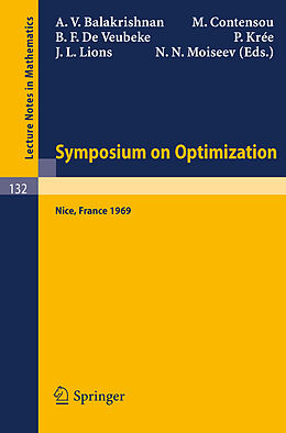 Kartonierter Einband Symposium on Optimization von 