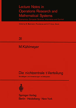 Kartonierter Einband Die nichtzentrale t-Verteilung von Martin Kühlmeyer