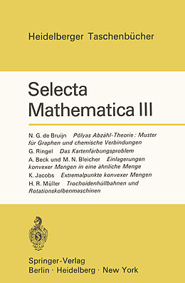 Kartonierter Einband Selecta Mathematica III von Konrad Jacobs