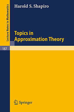 Kartonierter Einband Topics in Approximation Theory von Harold S. Shapiro