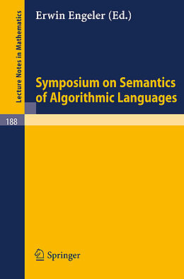 Kartonierter Einband Symposium on Semantics of Algorithmic Languages von 