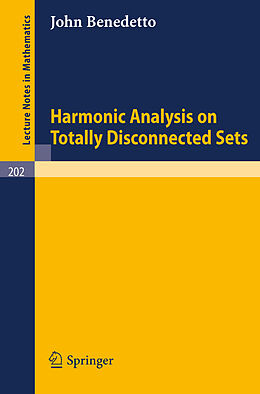 Kartonierter Einband Harmonic Analysis on Totally Disconnected Sets von John Benedetto