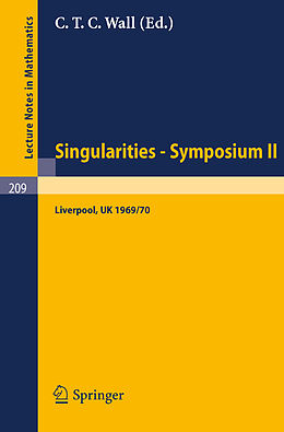 Kartonierter Einband Proceedings of Liverpool Singularities - Symposium II. (University of Liverpool 1969/70) von 