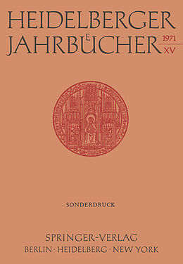 Kartonierter Einband Heidelberger Jahrbücher von H. Schipperges