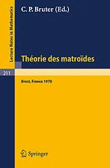 Kartonierter Einband Theorie des Matroides von 