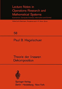Kartonierter Einband Theorie der linearen Dekomposition von Paul B. Hagelschuer