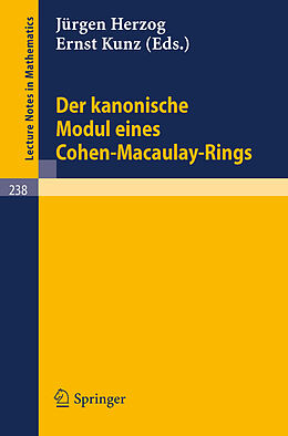 Kartonierter Einband Der kanonische Modul eines Cohen-Macaulay-Rings von 