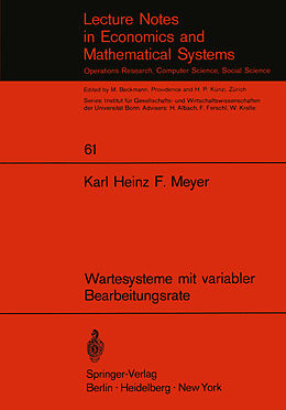 Kartonierter Einband Wartesysteme mit variabler Bearbeitungsrate von K. H. F. Meyer