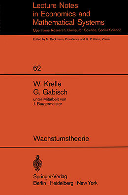 Kartonierter Einband Wachstumstheorie von W. Krelle, G. Gabisch