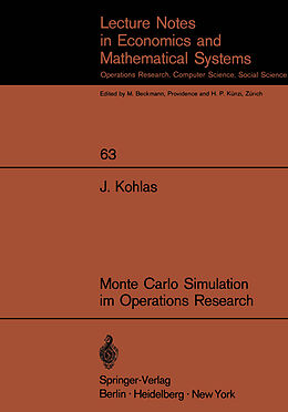 Kartonierter Einband Monte Carlo Simulation im Operations Research von Juerg Kohlas
