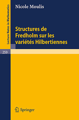 Couverture cartonnée Structures de Fredholm sur les Varietes Hilbertiennes de N. Moulis