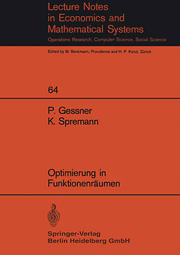Kartonierter Einband Optimierung in Funktionenräumen von P. Gessner, K. Spremann