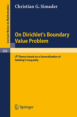 Kartonierter Einband On Dirichlet's Boundary Value Problem von Christian G. Simader