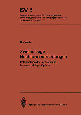 Kartonierter Einband Zweiachsige Nachformeinrichtungen von G. Augsten
