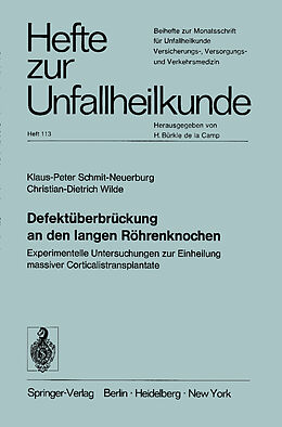 Kartonierter Einband Defektüberbrückung an den langen Röhrenknochen von Klaus-P. Schmit-Neuerburg, Christian-D. Wilde