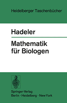 Kartonierter Einband Mathematik für Biologen von K.P. Hadeler