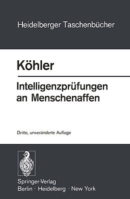 Kartonierter Einband Intelligenzprüfungen an Menschenaffen von W. Köhler