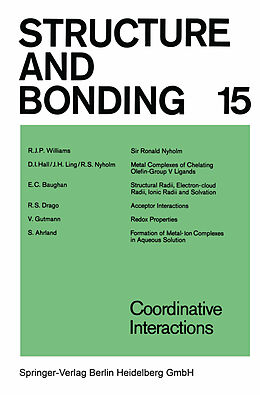 Kartonierter Einband Coordinative Interactions von J. D. Dunitz, P. Hemmerich, J. A. Ibers