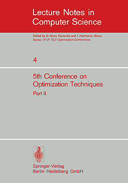 Kartonierter Einband Fifth Conference on Optimization Techniques. Rome 1973 von 