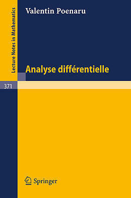 Couverture cartonnée Analyse differentielle de V. Poenaru