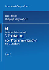 Kartonierter Einband GI - 3. Fachtagung über Programmiersprachen von 