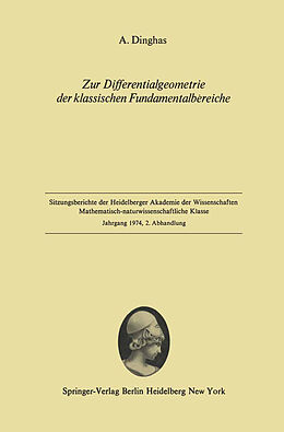 Kartonierter Einband Zur Differentialgeometrie der klassischen Fundamentalbereiche von A. Dinghas