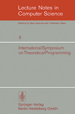 Kartonierter Einband International Symposium on Theoretical Programming von 