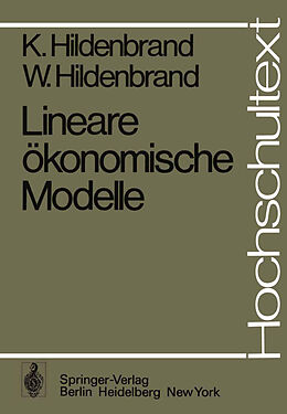 Kartonierter Einband Lineare ökonomische Modelle von K. Hildenbrand, W. Hildenbrand