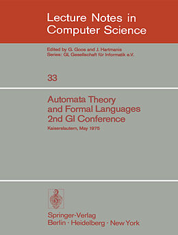 Kartonierter Einband Automata Theory and Formal Languages von 