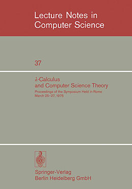 Kartonierter Einband  -Calculus and Computer Science Theory von 
