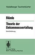 Kartonierter Einband Theorie der Einkommensverteilung von G. Blümle