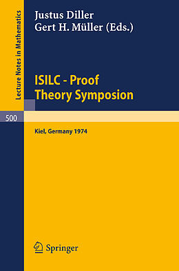 Kartonierter Einband ISILC - Proof Theory Symposion von 