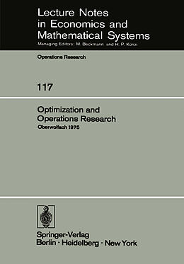 Kartonierter Einband Optimization and Operations Research von 