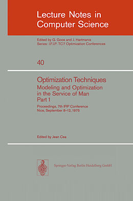 Kartonierter Einband Optimization Techniques. Modeling and Optimization in the Service of Man 1 von 
