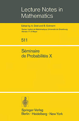 Kartonierter Einband Séminaire de Probabilités X von 