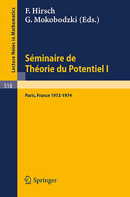 Couverture cartonnée Séminaire de Théorie du Potentiel, Paris, 1972-1974, No. 1 de 