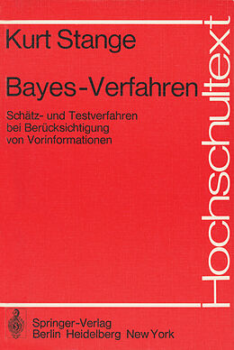 Kartonierter Einband Bayes-Verfahren von K. Stange