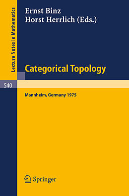 Kartonierter Einband Categorical Topology von 