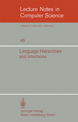 Kartonierter Einband Language Hierarchies and Interfaces von 