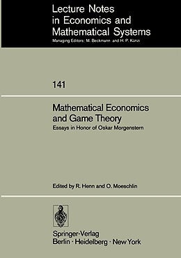 Couverture cartonnée Mathematical Economics and Game Theory de 