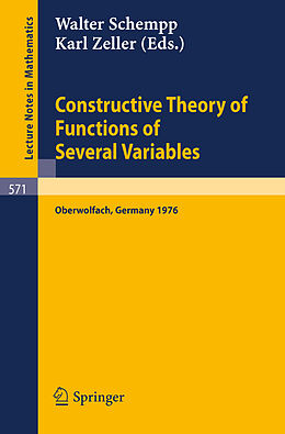 Kartonierter Einband Constructive Theory of Functions of Several Variables von 