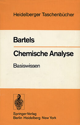 Kartonierter Einband Chemische Analyse von H. A. Bartels