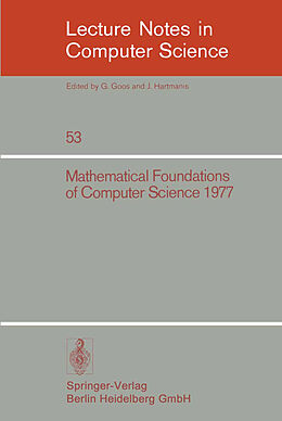 Kartonierter Einband Mathematical Foundations of Computer Science 1977 von 