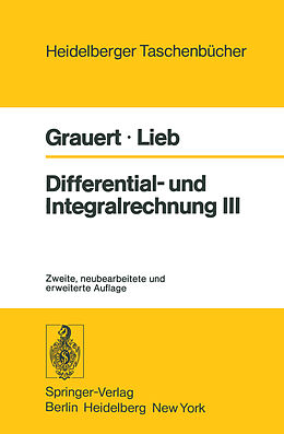 Kartonierter Einband Differential- und Integralrechnung III von H. Grauert, I. Lieb